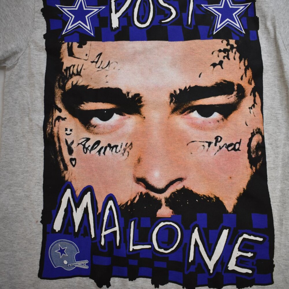 Post Malone x Dallas Cowboys Mens Ash Gray Long Sleeve Shirt New Large - Picture 2 of 6